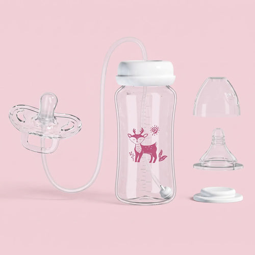 Biberon filaire LumiBaby rose